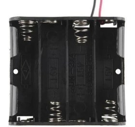 Resim 4Lü Aa Pil Yuvası - Barrel Jack Çıkışlı 