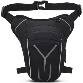 Resim Yuntech01 Erkek Motosiklet Bacak Çantası - Su Geçirmez, Ayarlanabilir, Reflektörlü, Büyük Kapasiteli Siyah 