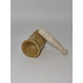 Resim Ramdet Ahşap Havan 9-6 cm Ahşap Tokmaklı Ezici Kahve Sarımsak Patlıcak Leblebi Dövücü Ezici 