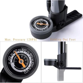 Resim Giyo GM-642 Göstergeli Pompa 120 Psı Gri/siyah 