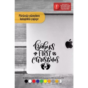 Resim Babys First Christmas 3 - Araç, Oto, Laptop, Duvar Uyumlu Sticker 10*11 cm 