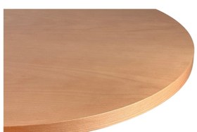 Resim OTELLA NATURAL AHŞAP YUVARLAK MASA TAKIMI, 90X90 