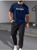 Resim Unisex Chance Baskılı Eşofman Takımı Lacivert 