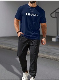 Resim Unisex Chance Baskılı Eşofman Takımı Lacivert 