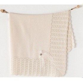 Resim Andy Wawa Battaniye Triko 100X90Cm Ekru-10078 Ekru 