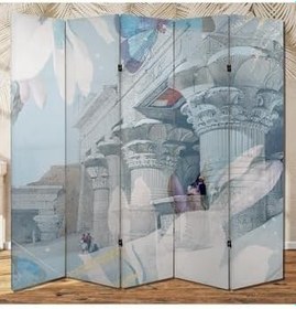 Resim Tarih Temalı Özel Tasarım Paravan Room Divider TYBParavan-1031100408015, 180 x 180 