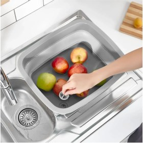 Resim Qlux L806 Katlanabilir Badya Bulaşıklık - Gri - 9 Litre 