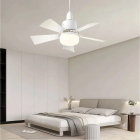 Resim 82 Watt Vantilatör 3 Kademe Hız Dimmerli 3 Renk LED Işık Cata Karayel Kumandalı Fan Torch LED Ampul 
