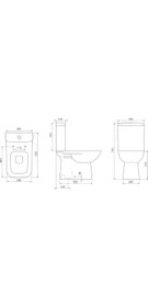 Resim Turkuaz Duru Klozet+Rezervuar+Çift Kademe İç Takım+Soft Kapak 