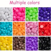 Resim Çok Renkli Jöle Reçine Taşlar 3/4/5mm - Sıcak Yapıştırmalı Olmayan Düz Arka Mücevherler, DIY Tırnak Sanatı, Kupa Bardaklar & Makyaj Aksesuarları için Işıltılı Sim Boncuklar - Kahve, Tavuskuşu Mavisi, Limon Sarısı ve Daha Fazlası Mevcut, El Sanatları için Taşlar 
