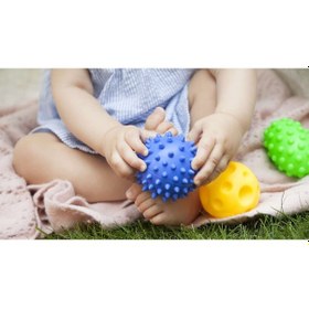 Resim Sensory Duyusal Plastik Bebek Top Banyo Oyuncağı 5 Adet 