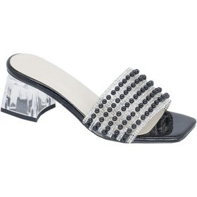 Resim TRENDYSHOES Trendyshose Mc 008 Kalın Topuk Rahat Taşlı Kadın Terlik 
