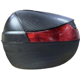 Resim Wogen Wogen 33 Lt Siyah Karbon Motosiklet Arka Çanta Topcase 