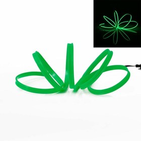 Resim Araç İçi Torpido Şerit Ledi Renkli İp Neon Led 5 Metre Yeşil 