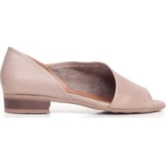 Resim Bueno Shoes Yanlardan Açık Deri Kadın Düz Sandalet 9N5112 