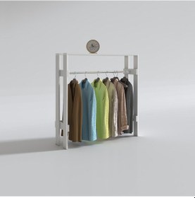 Resim Kenzlife Giysi Dolabı Casim 100 100 25 Byz Askılık Ayakkabılık Beyaz 