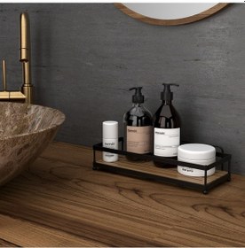 Resim Teknotel Yapışkanlı Kancalı Banyo&Mutfak Rafı Mat Siyah St180H Siyah 