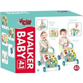 Resim Vardem Piyanolu 4in1 Bebek Yürüteci Turkuaz - BIB-6017 