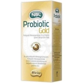 Resim NBL Probiotic Gold 10 Saşe – Probiyotik & Prebiyotik Destekli Sindirim Dengeleyici 