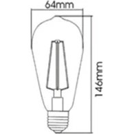 Resim Braytron Rustik LED Ampül Flamanlı 6W E-27 - Bb 46 - 00620 