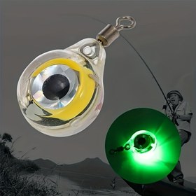 Resim 1 adet Su Altı Balıkçılık Yem Işığı - Yeşil, Mavi, Kırmızı Işıklarla Renkli LED Yem, Pil ile Çalışır, Gece Balıkçılığı için Mükemmel, Balıkçılık Ekipmanı | Canlı Yem | Dayanıklı Plastik, Balıkçılık Yem 
