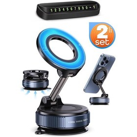 Resim Numaratör + Magnetpro Ayarlanabilir Araç İçi Masa Üstü Vakumlu Mıknatıslı Telefon Tutucu Siyah 