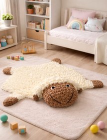 Resim Hddesign20 Puffy Kuzu Bebek Çocuk Oyun Halısı / Puffy Kuzucuk Paspas 