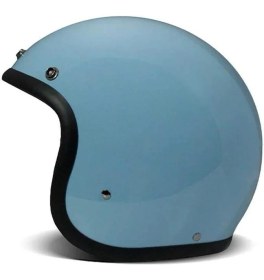 Resim Dmd Jet Retro Açık Motosiklet Kaskı Light Blue 