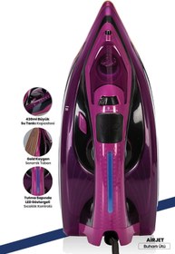 Resim GoldMaster Aırjet 2400 Watt Seramik Tabanlı Geniş Su Tanklı 170 Gr Etkili Şok Buharlı Ütü 