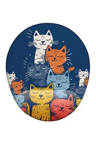 Resim Hype Store Renkli Sevimli Kediler Moe Pad 