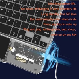 Resim Corsair KB-333 RGB Işıklı Cep Telefonu-Tablet-Notebook-PC-IOS Uyumlu Bluetooth Klavye 