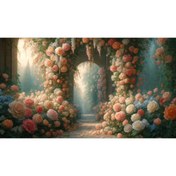 Resim Venspor Romantik Gül Bahçesi Temalı Duvar Örtüsü, Arkaplan 200x150cm, Fon, Duvar Örtüsü 