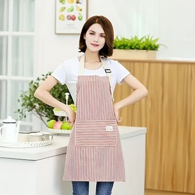 Resim Çizgili Keten Karışımı Önlük, Ayarlanabilir, Unisex Mutfak Önlüğü Cepli, Yemek Pişirme, Servis, Mangal, Kuaförlük, Ev ve Mutfak Malzemeleri, Babalar Günü, Anneler Günü, Mezuniyet, Juneteenth Kutlamaları için Mükemmel 