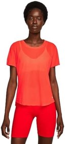 Resim Nike Dri Fit One Breathe Training T-shirt Kadın File Spor Tişört Kırmızı 