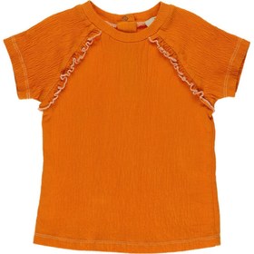 Resim Panço Kız Bebek Fırfır Detaylı Oranj Tişört 