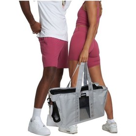 Resim Hızlı Kuruyan Spor Çantası Fileli 44x29x17 Cm Hafif Tasarım Kısa Ve Ayarlanabilir Uzun Saplı Siyah-Gri 