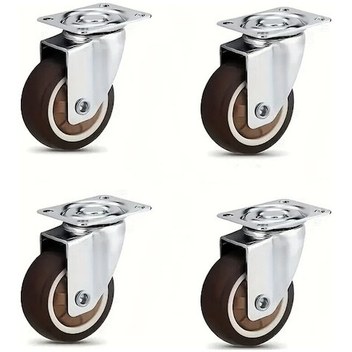 Dashanshop 4pcs Swivel 2 Inç Frenli Ağır Hizmet Çarkı 600kg Mobilya Endüstriyel Kauçuk Tekerlek