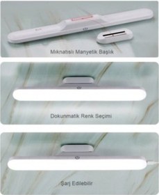 Resim Kalosuz Mıknatıslı Üç Farklı Dekoratif Yatak Başı Makyaj Masası 