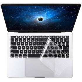 Resim Apple Uyumlu MacBook 15' Pro 2017 A1707 Zore Klavye Koruyucu Şeffaf Silikon Ped 