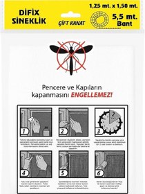 Resim Tak Çıkar Çift Kanat Sineklik Pratik Sinek Koruyucu 150x130 Cm 130x150 