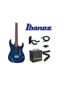 Resim Ibanez Grx70qa-tbb Transparent Blue Burst Elektro Gitar Set 