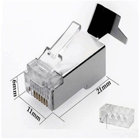 Resim Speeduf Cat7 Metal Konnektör Rj45 Cat7 Jack + Kablo Ayraç 30luk Paket 