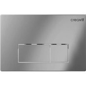 Resim Creavit Arc Parlak Krom Kaplama Kumanda Paneli GP8004.00 Gri 
