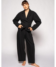 Resim Kadın Siyah Derin Pileli Varil Pantolon Siyah 