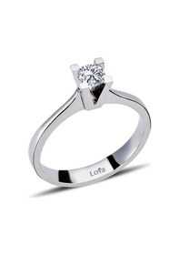 Resim Lova D Renk 0,27 Karat Pırlanta Tektaş Yüzük - 1050014 