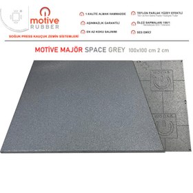 Resim motive rubber Soğuk Pres Majör Space Grey 100x100cm Profesyonel Aşınmazlık Garantili Soğuk Pres Kauçuk Zemin 