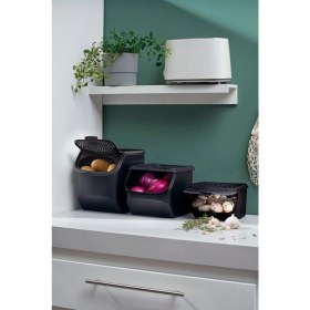 Resim Tupperware Soğan/sarımsak Saklama Kabı Siyah 2,3 lt 