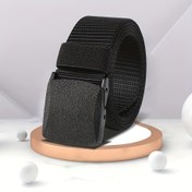 Resim Erkekler ve Kadınlar için Metal Olmayan Kare Tokalı Hipoalerjenik Naylon Kemer - Siyah Ayarlanabilir Dış Mekan Spor Kemeri, Güvenlik Kontrolüne Uygun, Sevgililer Günü, Çin Yeni Yılı & Futbol Maçları için Trend Rahat Tasarım, Günlük Giyim | Hipoalerjenik Malzeme 