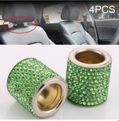 Resim Sones 4 Pcs Araba Kristal Kafa Yastık Modifiye Dekorasyon Yeşil 