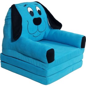 Resim Genel Markalar 3 Minderli Katlanabilir Bebek-çocuk Koltuğu Sandalye Portatif Yatak Puf Sofa Kumaş Köpek Figürlü 